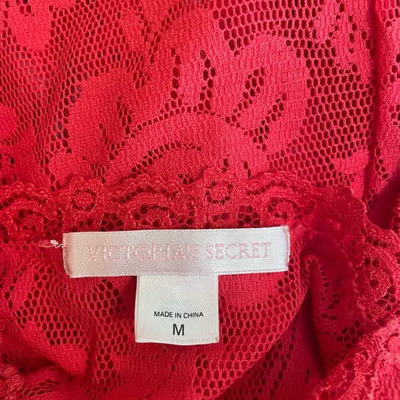 Victoria’s Secret Red Lingerie Lace Slip Cami, Medium - Picture 4 of 6
